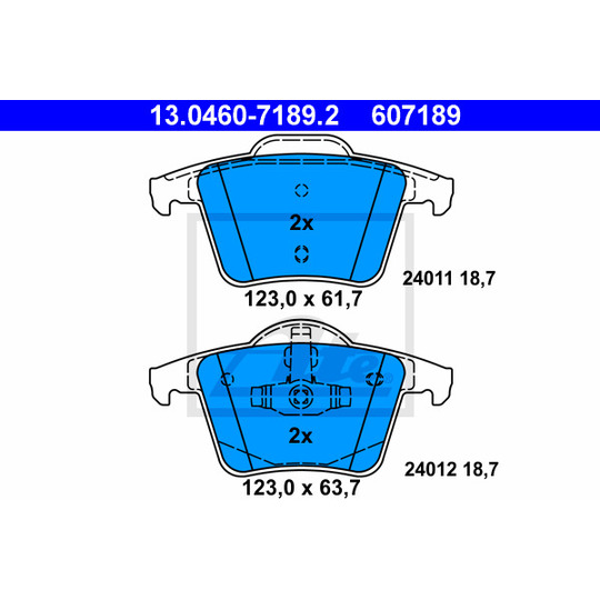 13.0460-7189.2 - Brake Pad Set, disc brake 