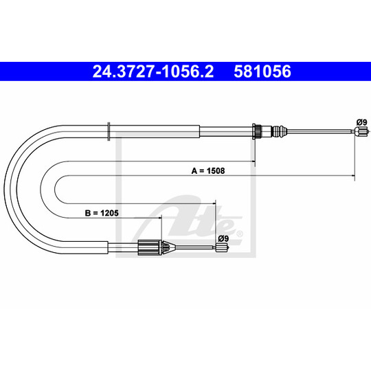 24.3727-1056.2 - Cable, parking brake 