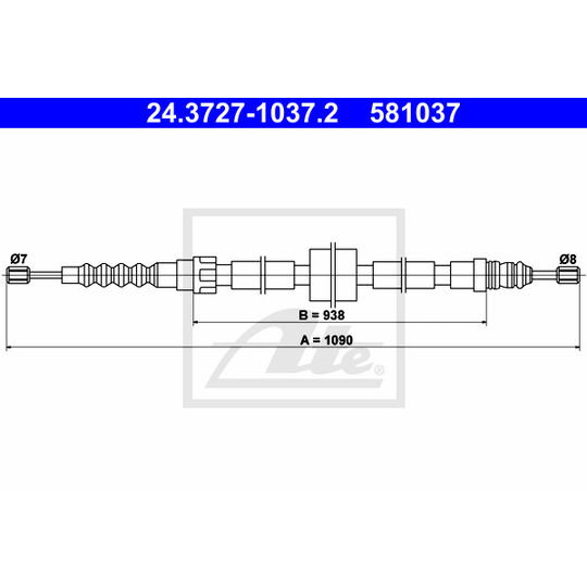 24.3727-1037.2 - Cable, parking brake 