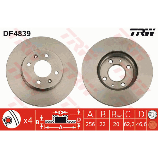 DF4839 - Brake Disc 