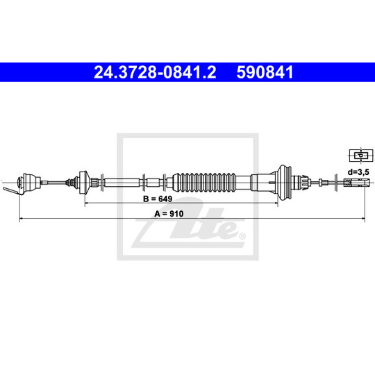 24.3728-0841.2 - Clutch Cable 