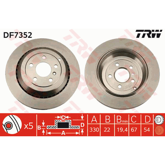 DF7352 - Brake Disc 