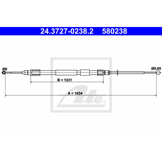 24.3727-0238.2 - Cable, parking brake 