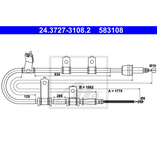 24.3727-3108.2 - Cable, parking brake 