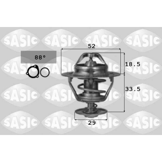 3306064 - Thermostat, coolant 