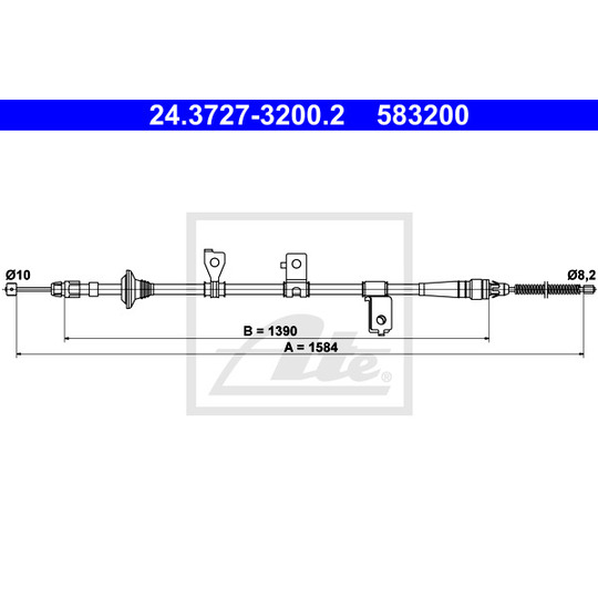 24.3727-3200.2 - Cable, parking brake 