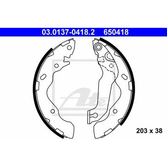 03.0137-0418.2 - Brake Shoe Set 