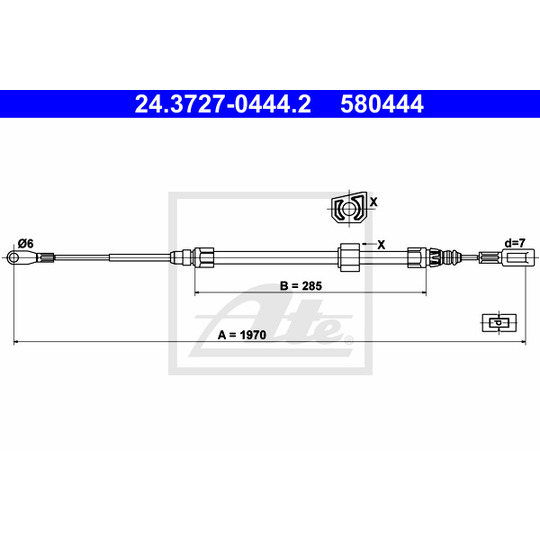 24.3727-0444.2 - Cable, parking brake 