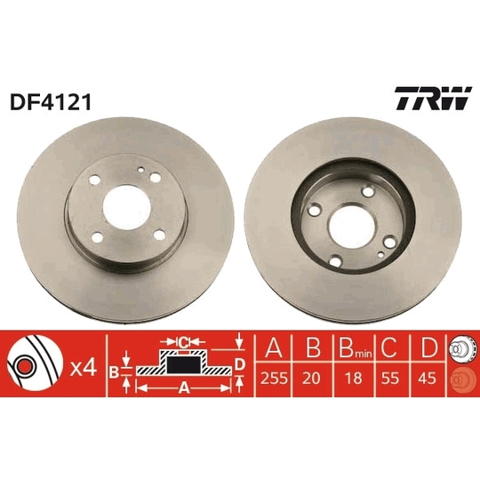 DF4121 - Brake Disc 