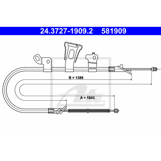 24.3727-1909.2 - Cable, parking brake 