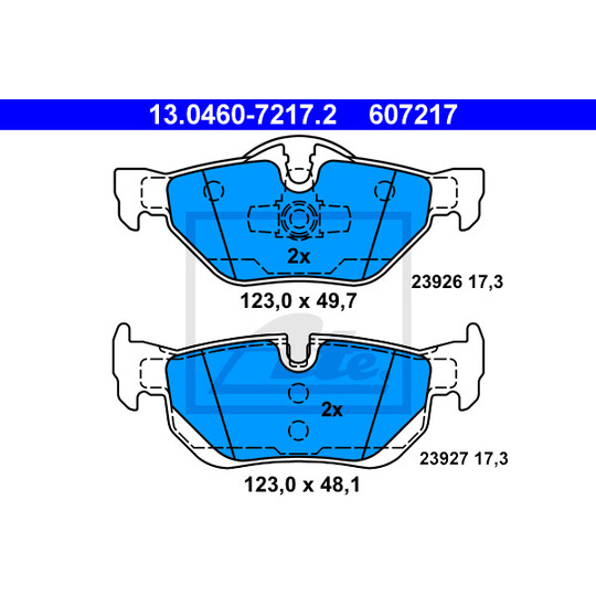 13.0460-7217.2 - Brake Pad Set, disc brake 