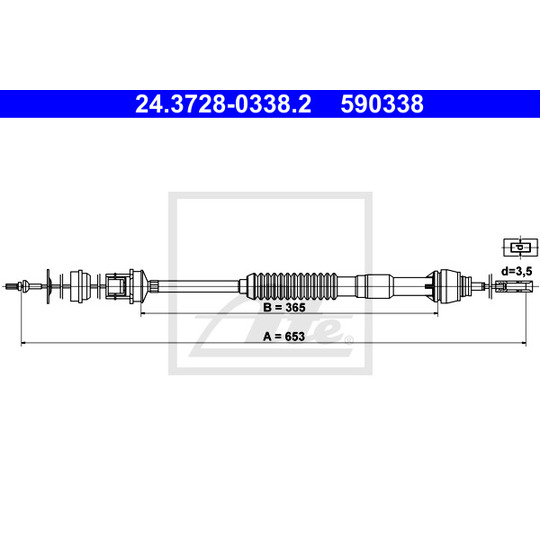 24.3728-0338.2 - Clutch Cable 
