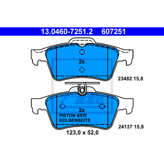 13.0460-7251.2 - Brake Pad Set, disc brake 