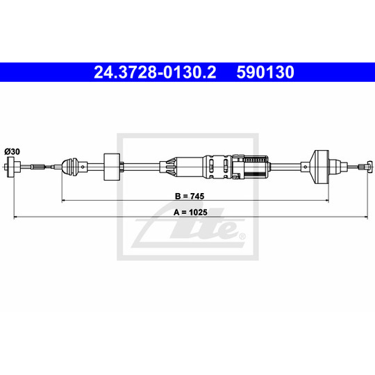 24.3728-0130.2 - Clutch Cable 