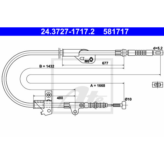 24.3727-1717.2 - Cable, parking brake 
