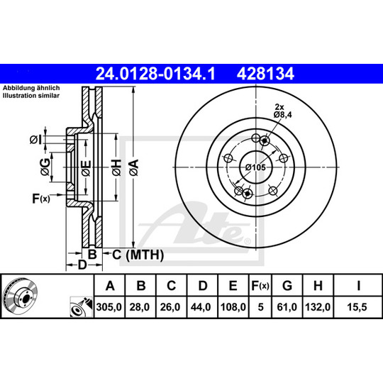 24.0128-0134.1 - Brake Disc 