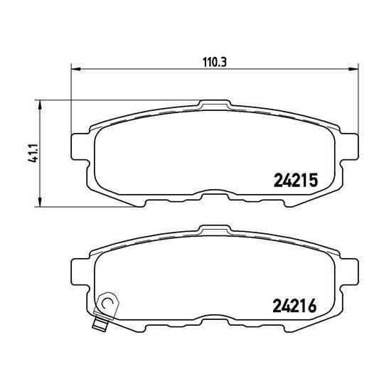 P 49 042 - Brake Pad Set, disc brake 