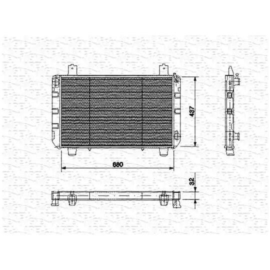 350213475000 - Radiaator, mootorijahutus 