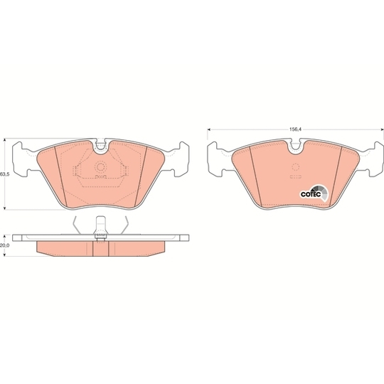 GDB916 - Brake Pad Set, disc brake 