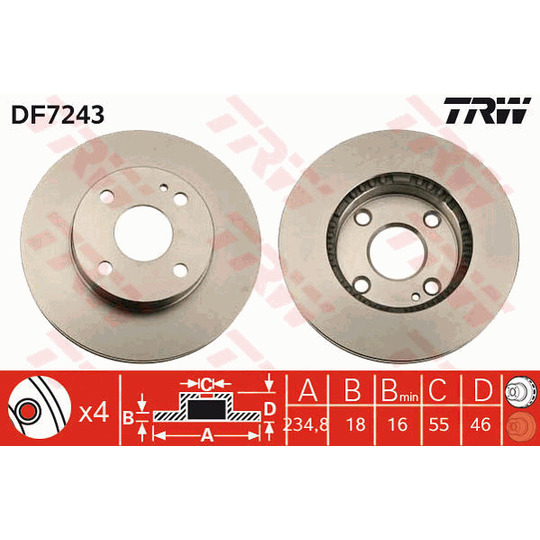 DF7243 - Brake Disc 