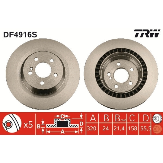 DF4916S - Brake Disc 