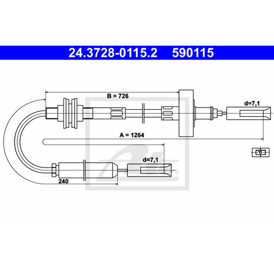 24.3728-0115.2 - Clutch Cable 