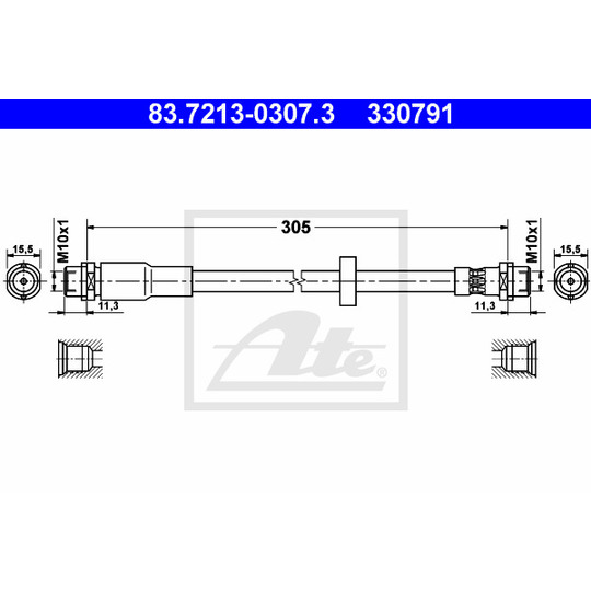 83.7213-0307.3 - Bromsslang 