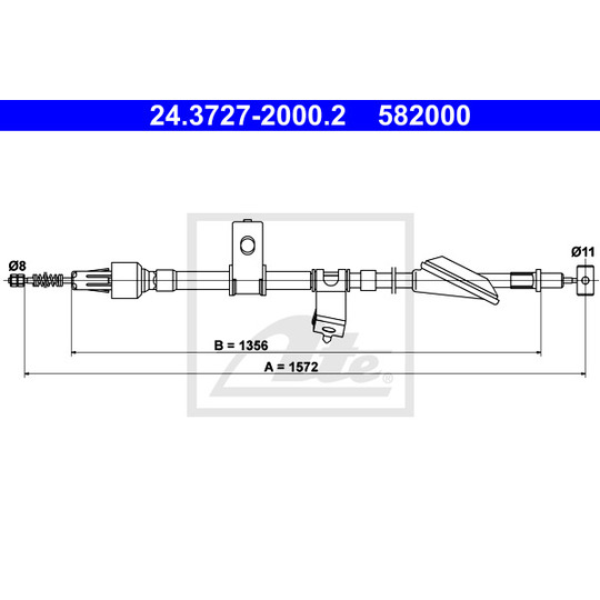 24.3727-2000.2 - Cable, parking brake 