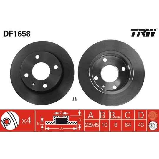 DF1658 - Brake Disc 