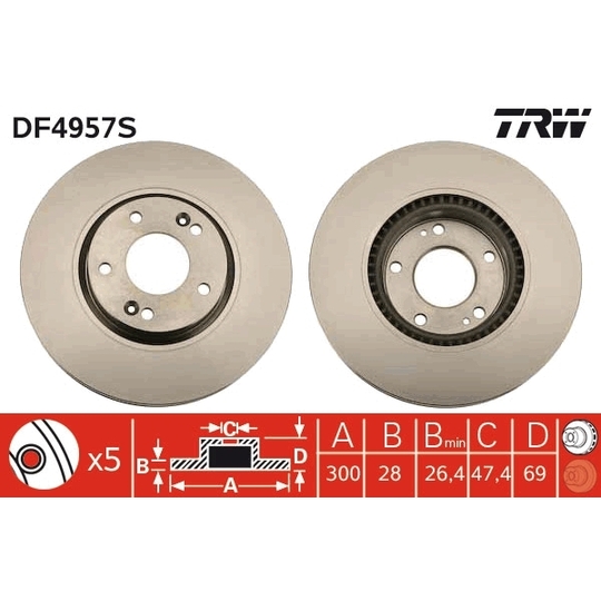 DF4957S - Brake Disc 