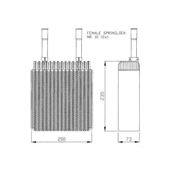 36074 - Evaporator, air conditioning 