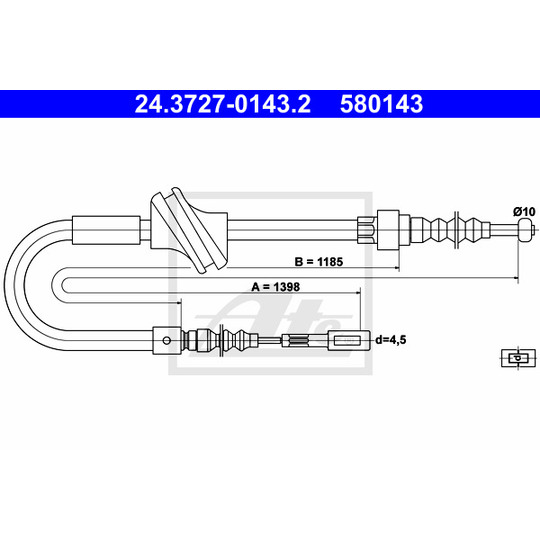 24.3727-0143.2 - Cable, parking brake 
