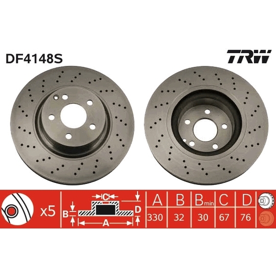 DF4148S - Brake Disc 