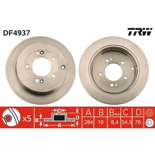 DF4937 - Brake Disc 