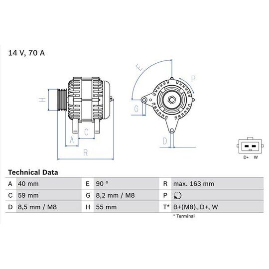 0 986 038 390 - Alternator 