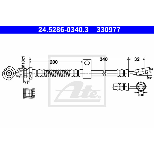 24.5286-0340.3 - Brake Hose 