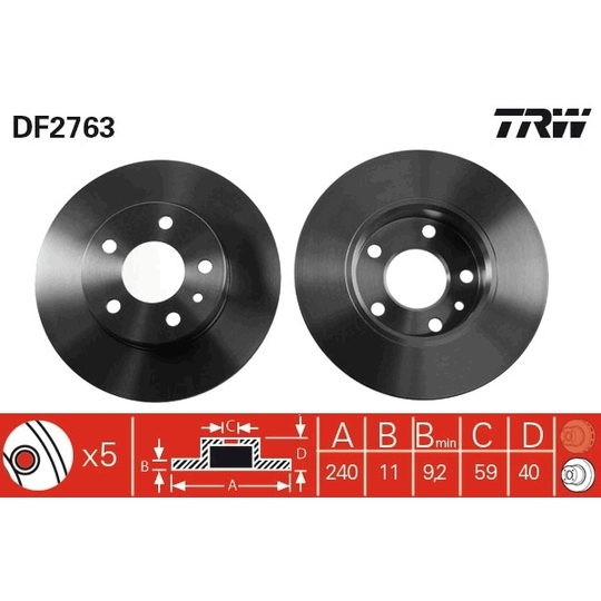 DF2763 - Brake Disc 
