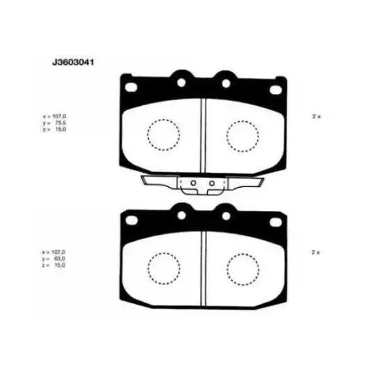 J3603041 - Brake Pad Set, disc brake 