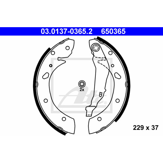 03.0137-0365.2 - Brake Shoe Set 