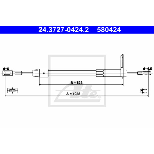 24.3727-0424.2 - Cable, parking brake 