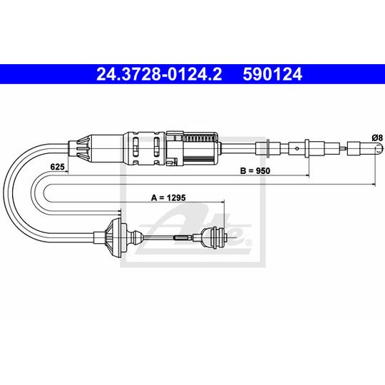 24.3728-0124.2 - Clutch Cable 