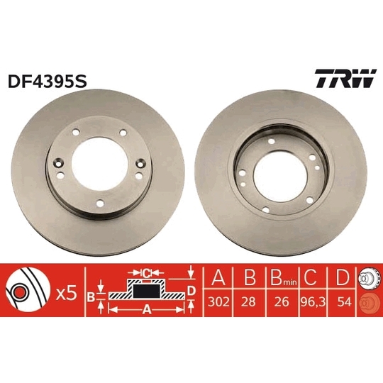 DF4395S - Brake Disc 