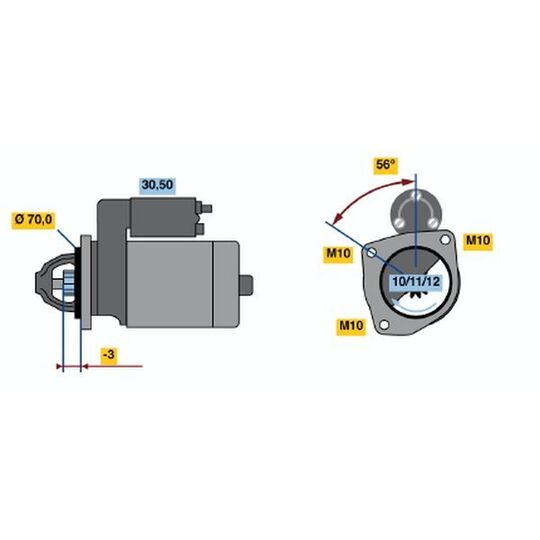 0 986 016 141 - Startmotor 