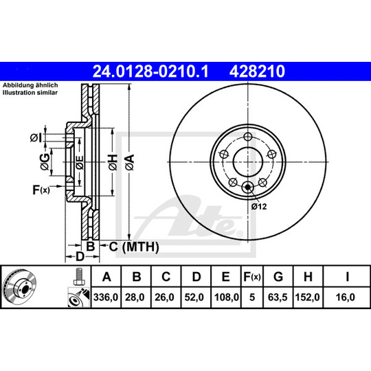 24.0128-0210.1 - Brake Disc 