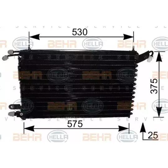 8FC 351 037-411 - Condenser, air conditioning 