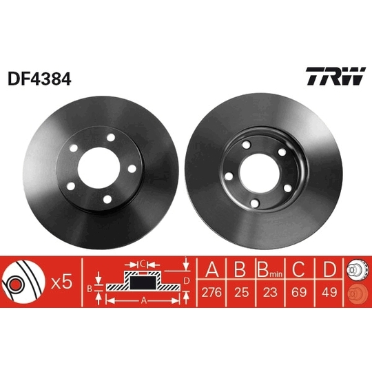 DF4384 - Brake Disc 