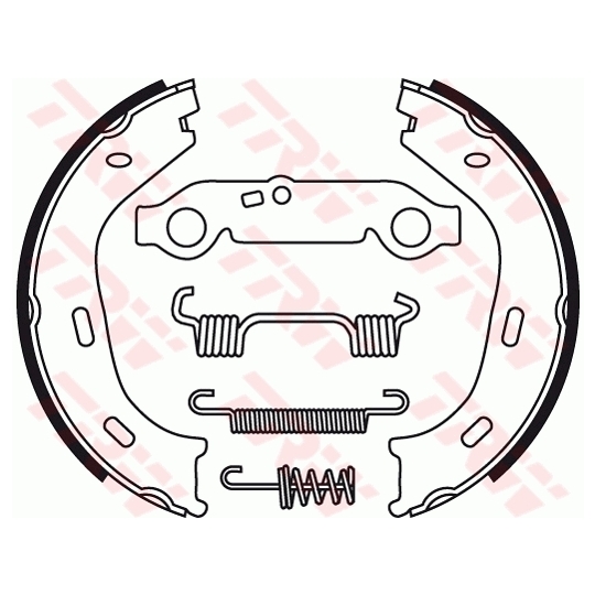 GS8218 - Brake Shoe Set, parking brake 