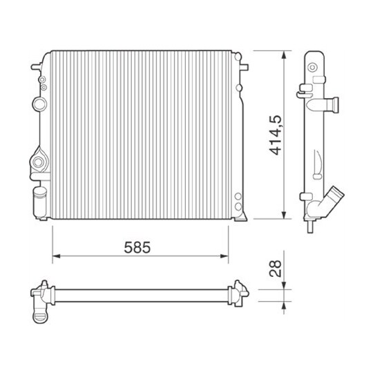 350213264000 - Radiator, engine cooling 