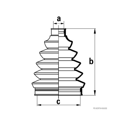 J2861025 - Paljekumisarja, vetoakseli 