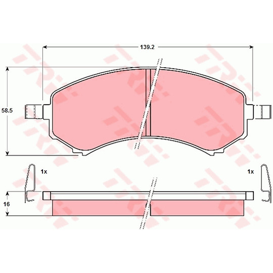 GDB1176 - Brake Pad Set, disc brake 